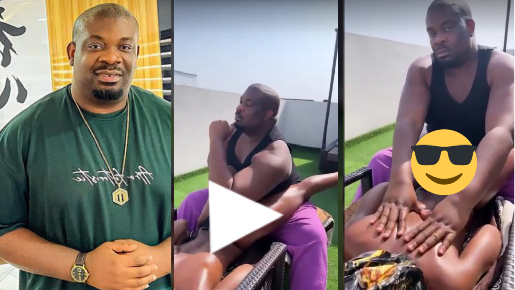 No job wey Don Jazzy no fit do Hilarious reactions as Mavin record CEO massages a young lady