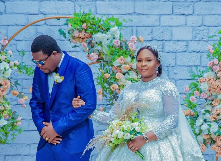 Mr. Macaroni, the comedian, clarifies his Wedding-themed photographs by saying, 