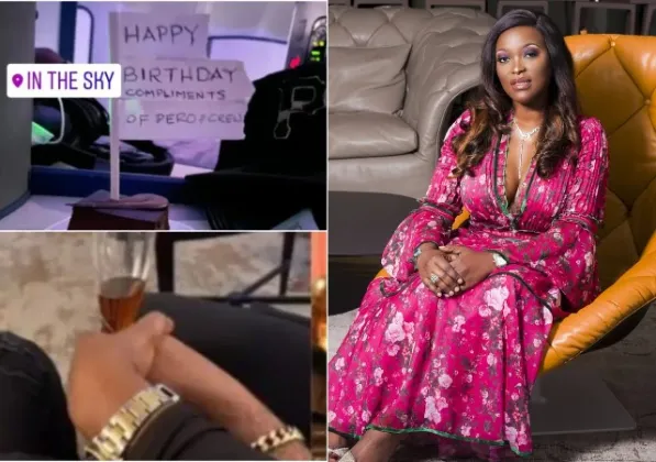 Babymama of 2face Pero Osaiyemi throws a lavish party for her unidentified 'boo.'