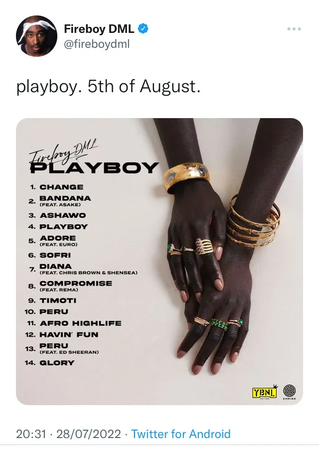 Fireboy DML Playboy EP Album Mp3 Download