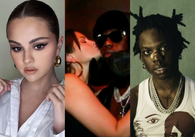 Why is Selena still kissing him? - Reactions when Rema gets kissed by US singer Selena Gomez backstage [Video]