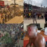 Commotion at Alaba Int'l market in Lagos as traders battle with area boys (videos/photos)