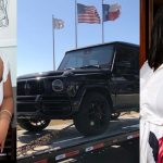 Chioma's beautiful new G-wagon takes sail for Lagos [Video]