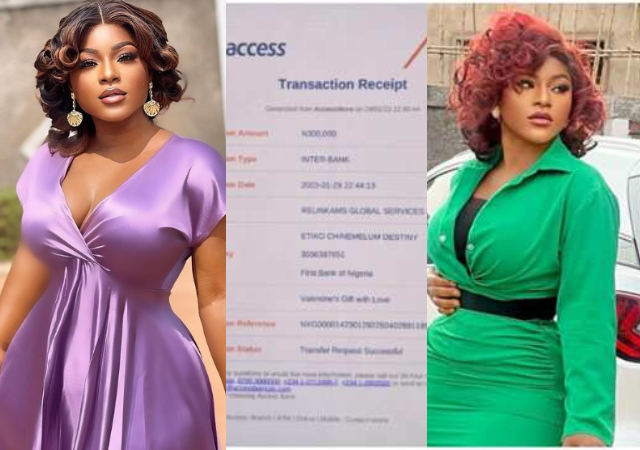 “Val gift with love”- Destiny Etiko bags N300k cash from brand she influences, fans reacts